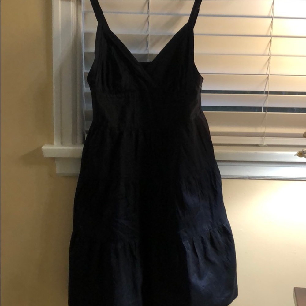 Theory Julie W Attempt Dress (Size 0) Black Indigo